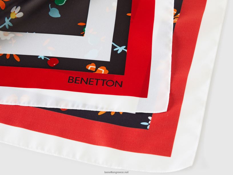 φουλάρι με μαύρο σχέδιο J8TLD876 Benetton γυναίκες μαύρος