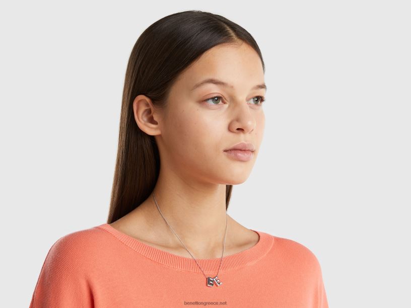 κολιέ από ασήμι J8TLD704 Benetton γυναίκες ασήμι