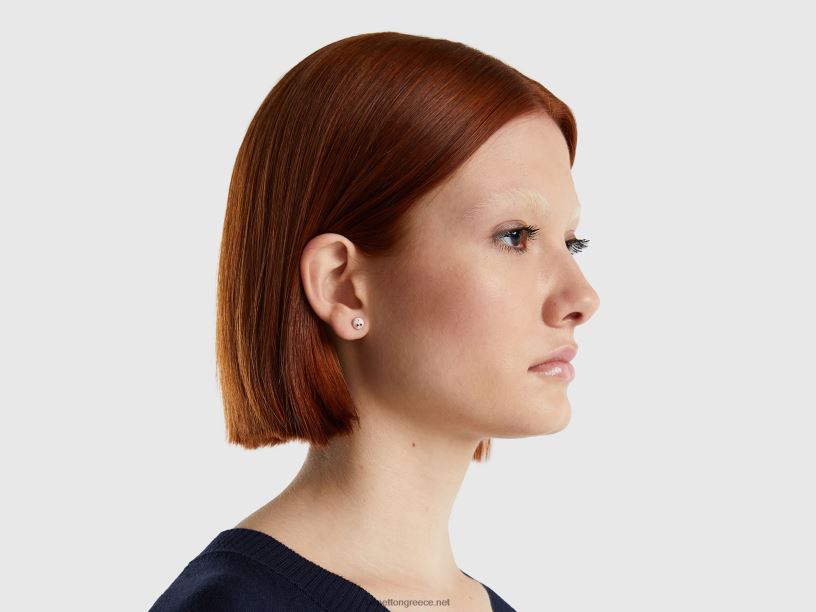 ανοιχτό ροζ κεράσι καρφωτά σκουλαρίκια J8TLD743 Benetton γυναίκες απαλό ροζ