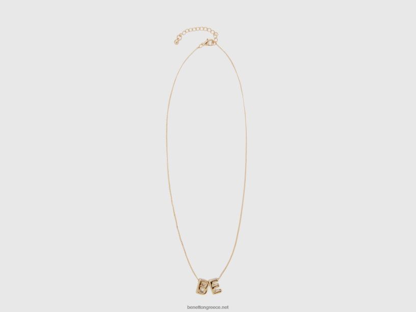 χρυσό κολιέ J8TLD864 Benetton γυναίκες χρυσός