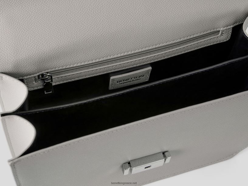 μεγάλη ανοιχτό γκρι τσάντα J8TLD1560 Benetton γυναίκες ανοιχτό γκρι