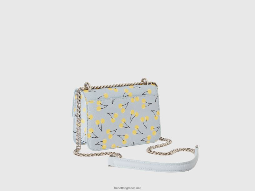 μικρή γαλάζια τσάντα με κεράσια J8TLD853 Benetton γυναίκες μπλε του ουρανού