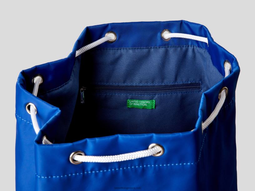 τσάντα με λογότυπο maxi J8TLD1561 Benetton γυναίκες γαλάζιο