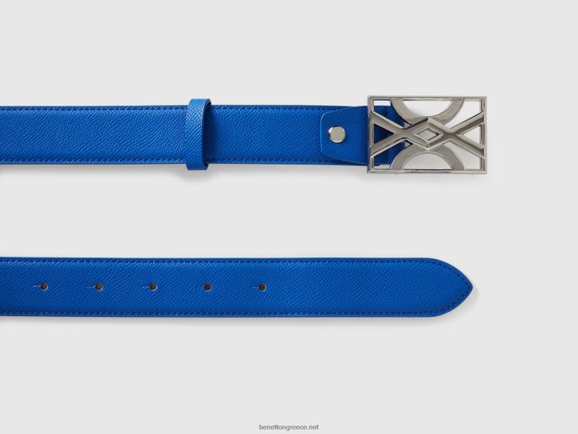 γαλάζια ζώνη αραβοσίτου με αγκράφα με λογότυπο J8TLD708 Benetton γυναίκες γαλάζιο