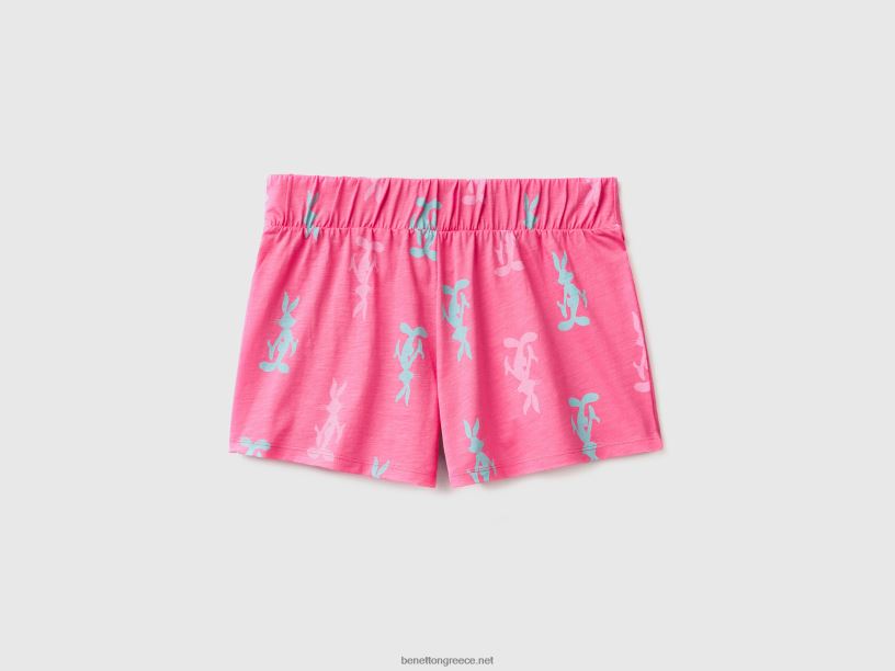σορτς λαγουδάκι bugs J8TLD998 Benetton γυναίκες φουξία