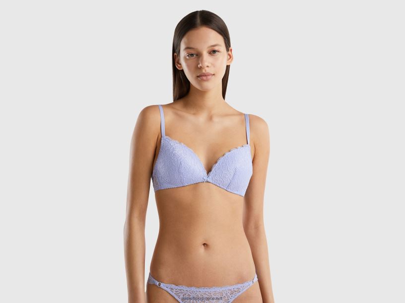 σουτιέν με επένδυση από δαντέλα J8TLD4231 Benetton γυναίκες λεβάντα