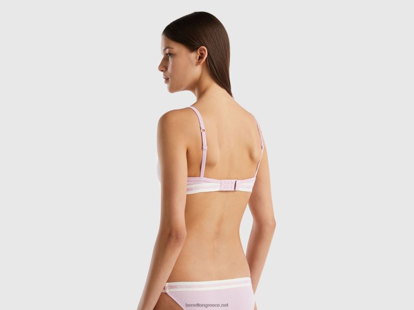 τριγωνικό σουτιέν από οργανικό βαμβάκι J8TLD4271 Benetton γυναίκες πασχαλιά