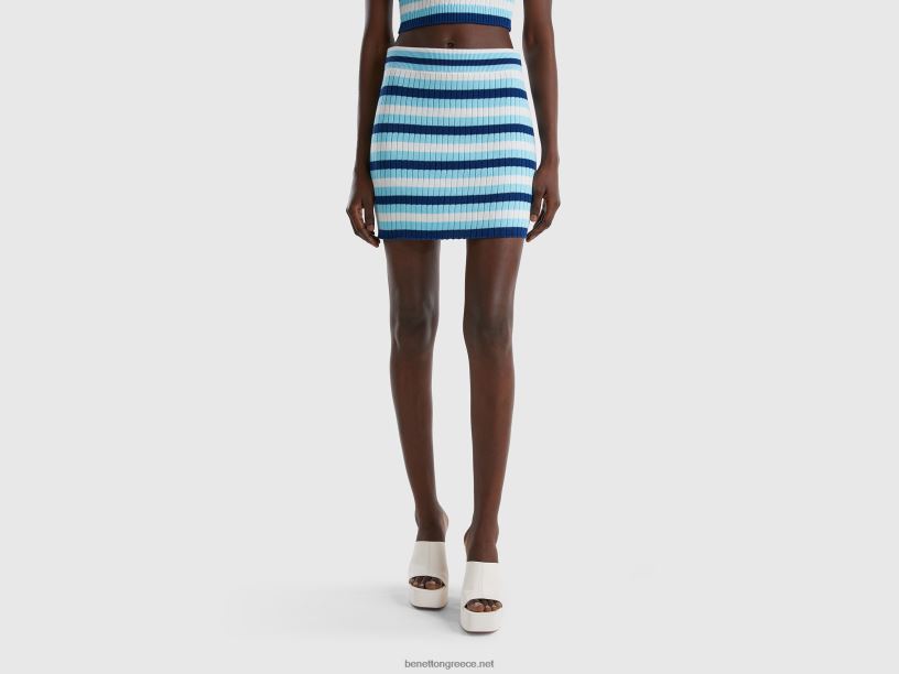 ριγέ μίνι φούστα J8TLD701 Benetton γυναίκες πολύχρωμο