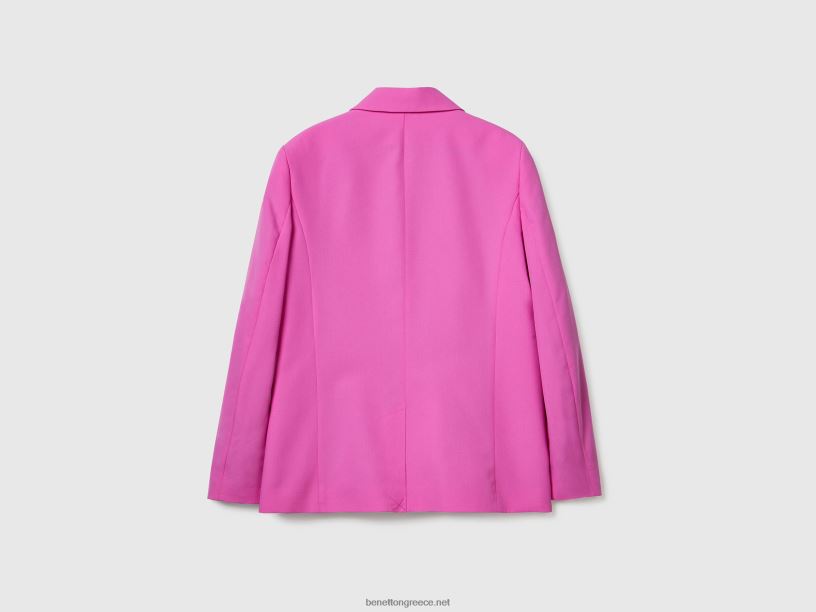 σακάκι με επένδυση J8TLD250 Benetton γυναίκες ροζ