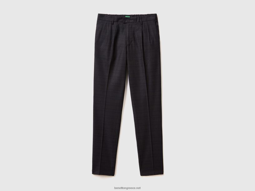 πρίγκιπας της Ουαλίας flowy chinos J8TLD1429 Benetton γυναίκες γκρί