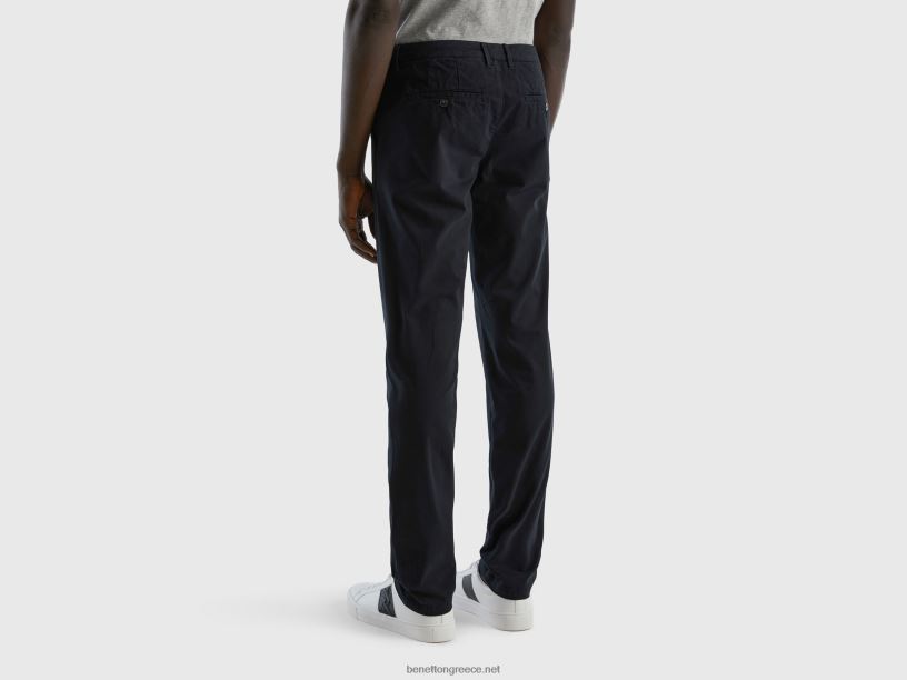 μαύρο slim fit chino J8TLD1468 Benetton γυναίκες μαύρος