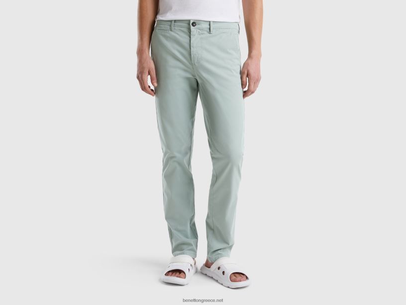 γκρι πράσινο slim fit chinos J8TLD4634 Benetton γυναίκες γκρί