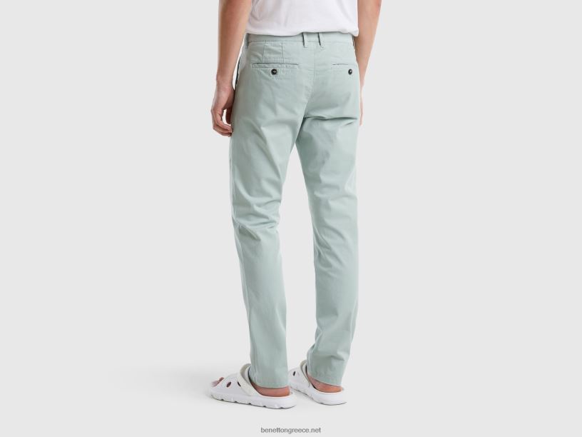 γκρι πράσινο slim fit chinos J8TLD4634 Benetton γυναίκες γκρί
