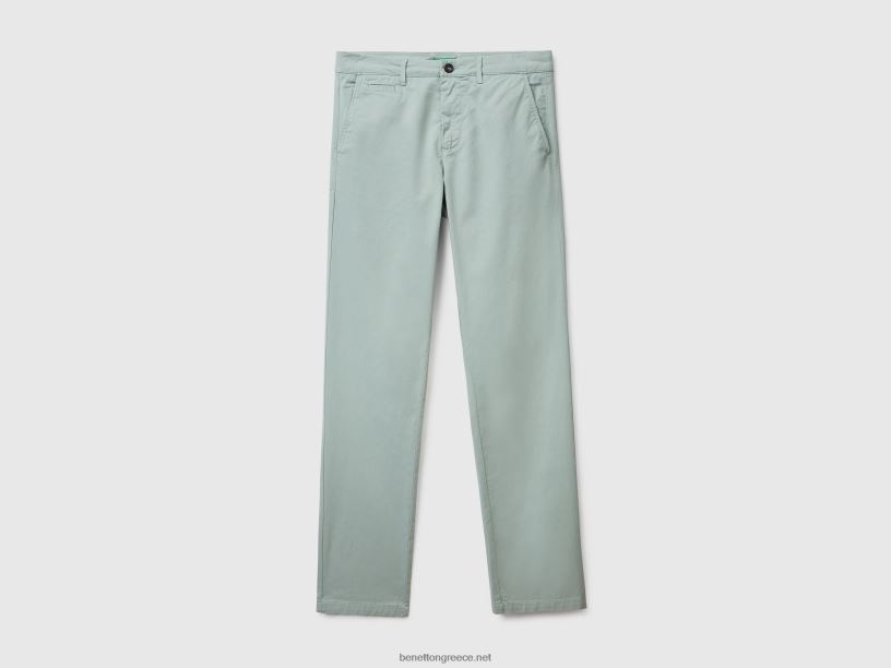 γκρι πράσινο slim fit chinos J8TLD4634 Benetton γυναίκες γκρί