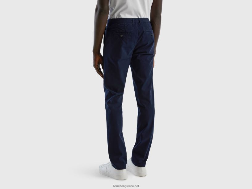 σκούρο μπλε slim fit chinos J8TLD4660 Benetton γυναίκες σκούρο μπλε