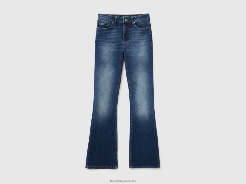τέντωμα τζιν J8TLD681 Benetton γυναίκες σκούρο μπλε