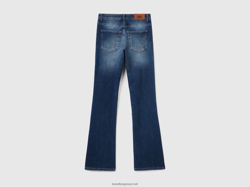 τέντωμα τζιν J8TLD681 Benetton γυναίκες σκούρο μπλε