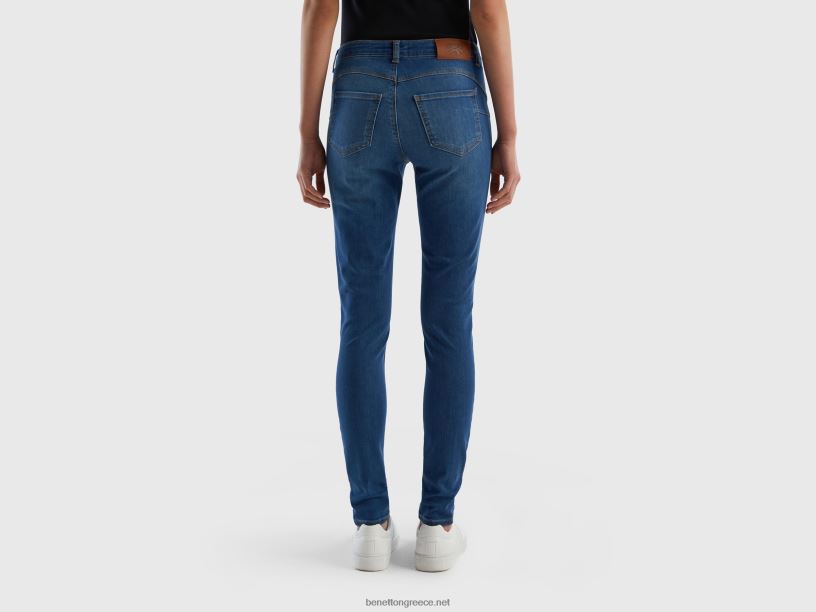 skinny fit push up τζιν J8TLD4157 Benetton γυναίκες μπλε