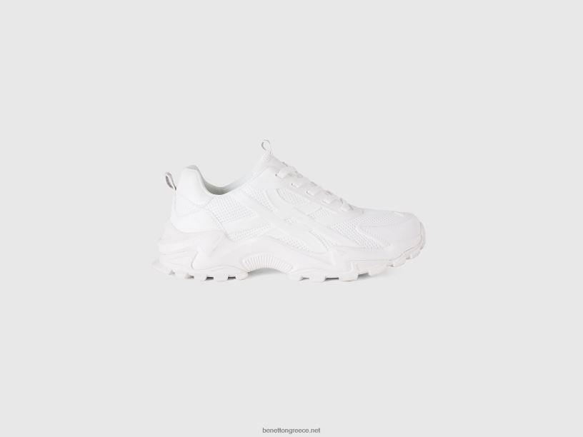 λευκά αθλητικά παπούτσια για τρέξιμο J8TLD1102 Benetton γυναίκες άσπρο