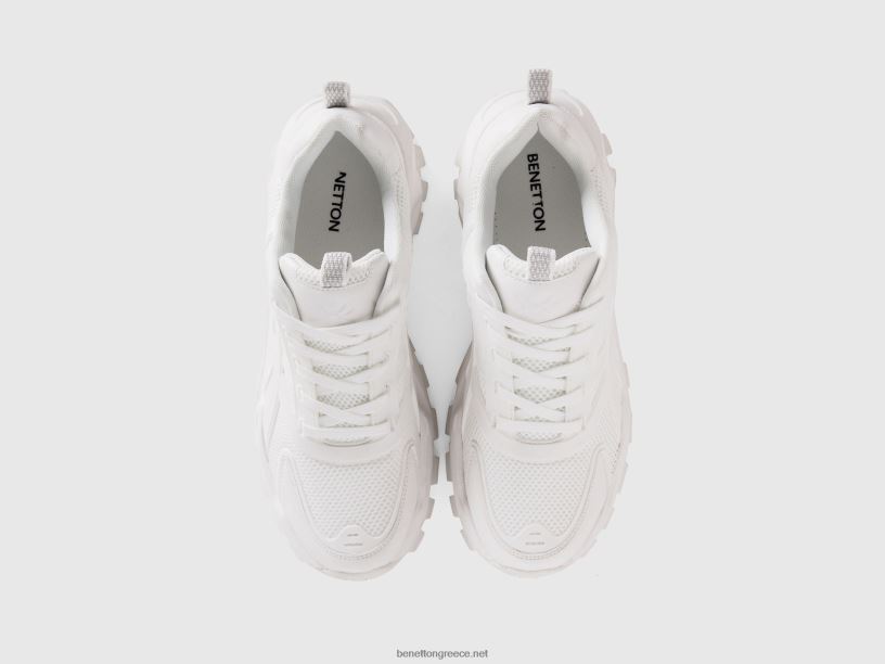 λευκά αθλητικά παπούτσια για τρέξιμο J8TLD1102 Benetton γυναίκες άσπρο