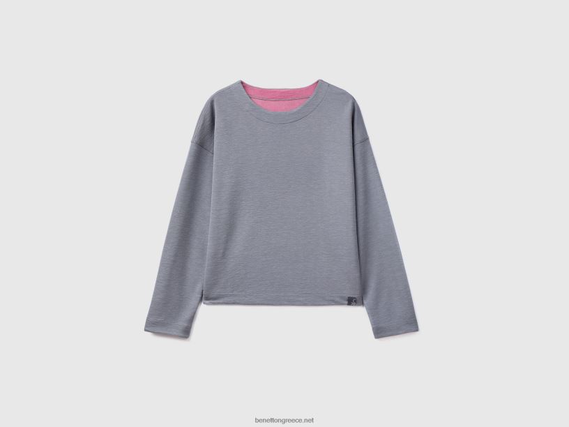 αναστρέψιμη ρευστή κορυφή J8TLD920 Benetton γυναίκες γκρί