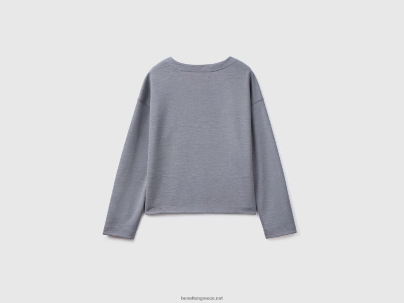 αναστρέψιμη ρευστή κορυφή J8TLD920 Benetton γυναίκες γκρί