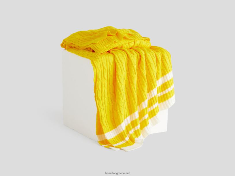 πλεκτό κάλυμμα καλωδίου J8TLD3374 Benettonκίτρινος