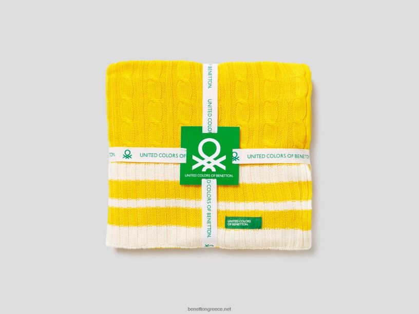 πλεκτό κάλυμμα καλωδίου J8TLD3374 Benettonκίτρινος