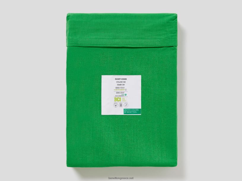 παπλωματοθήκη 155x200 εκ. και μαξιλαροθήκη J8TLD3350 Benettonπράσινος