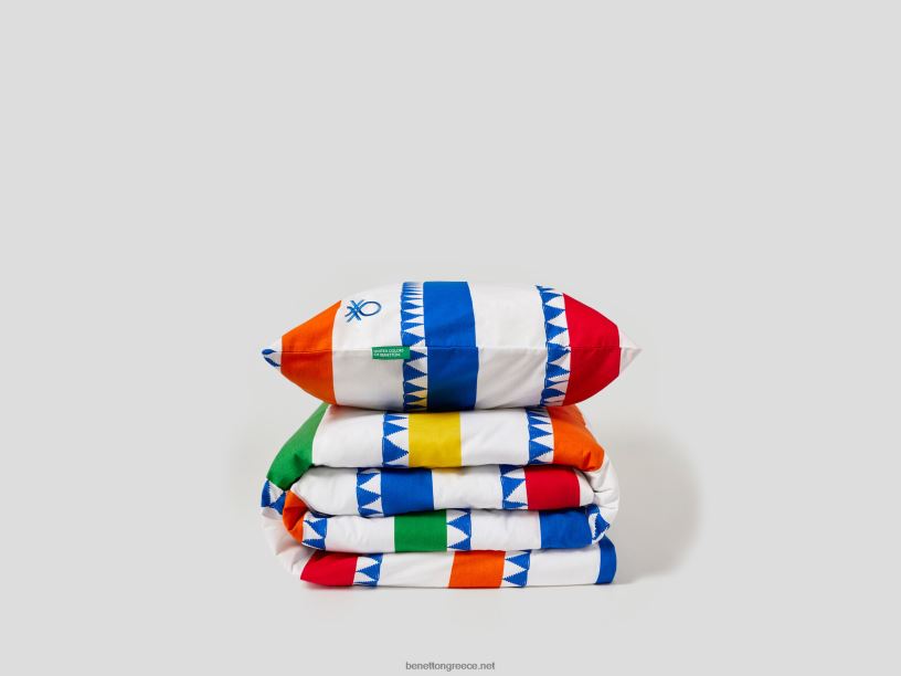 παπλωματοθήκη 155x200 εκ. και μαξιλαροθήκη J8TLD3352 Benettonγαλάζιο