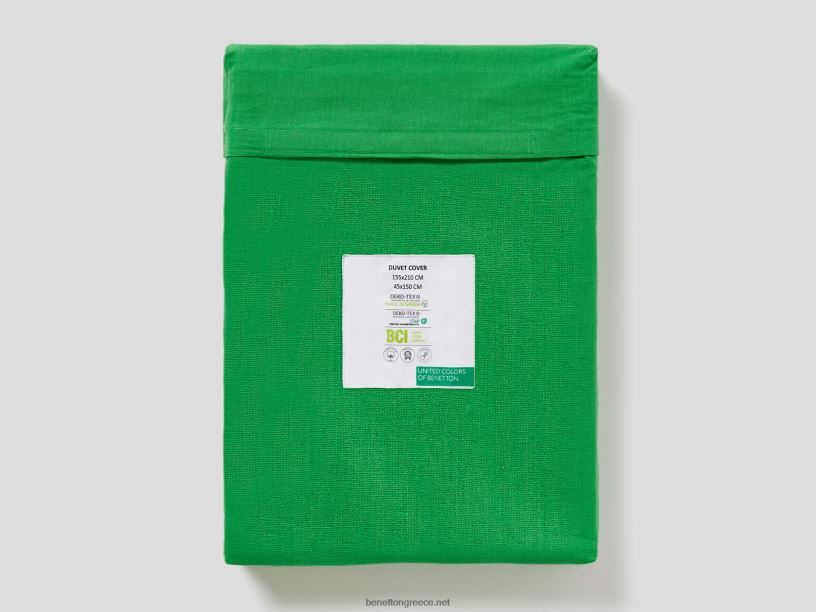 παπλωματοθήκη 155x210 εκ. και μαξιλαροθήκη J8TLD3336 Benettonπράσινος