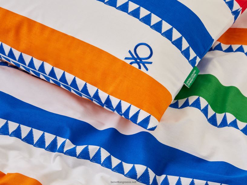 παπλωματοθήκη 155x210 εκ. και μαξιλαροθήκη J8TLD5980 Benettonγαλάζιο