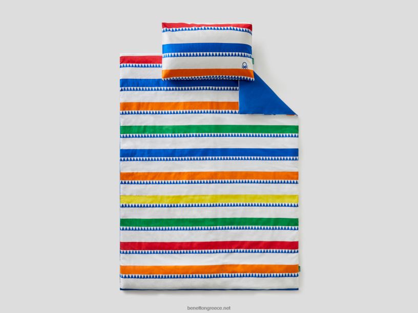 παπλωματοθήκη 155x210 εκ. και μαξιλαροθήκη J8TLD5980 Benettonγαλάζιο