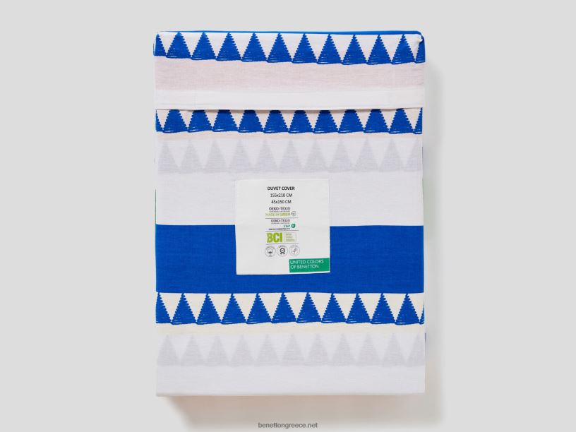 παπλωματοθήκη 155x210 εκ. και μαξιλαροθήκη J8TLD5980 Benettonγαλάζιο