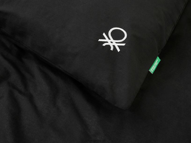 αναστρέψιμο παπλωματοθήκη 155x210 cm και μαξιλαροθήκη J8TLD5981 Benettonμαύρος