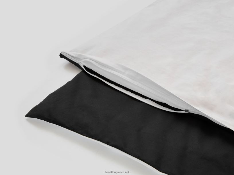 αναστρέψιμο παπλωματοθήκη 155x210 cm και μαξιλαροθήκη J8TLD5981 Benettonμαύρος