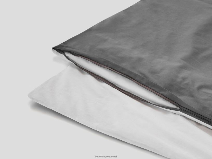 Παπλωματοθήκη αναστρέψιμη 210x230 cm και δύο μαξιλαροθήκες J8TLD3344 Benettonγκρί