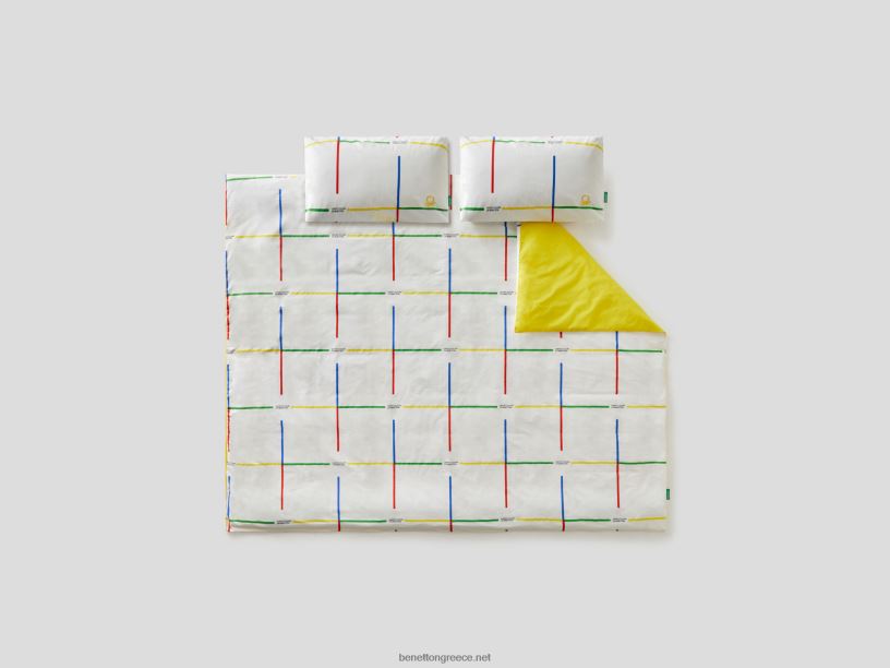 παπλωματοθήκη 255x200 cm και δύο μαξιλαροθήκες J8TLD3331 Benettonκίτρινος