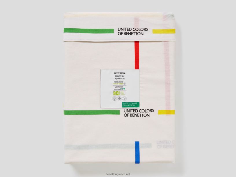 παπλωματοθήκη 255x200 cm και δύο μαξιλαροθήκες J8TLD3331 Benettonκίτρινος