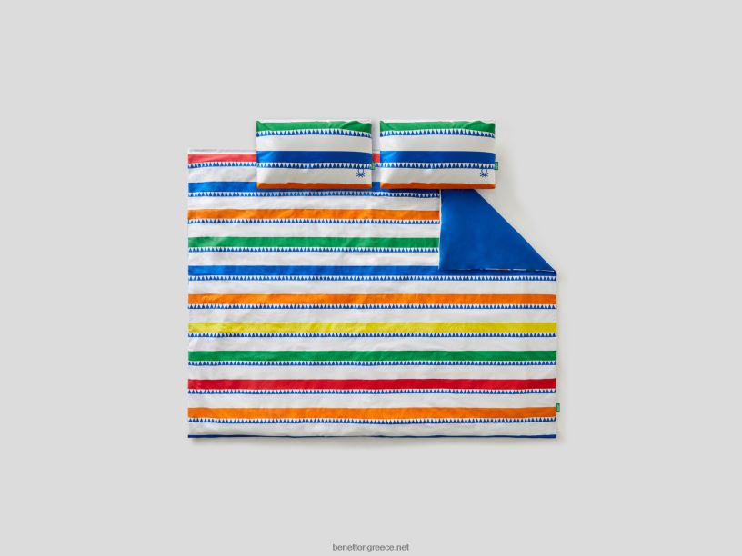 παπλωματοθήκη 255x200 cm και δύο μαξιλαροθήκες J8TLD5971 Benettonγαλάζιο