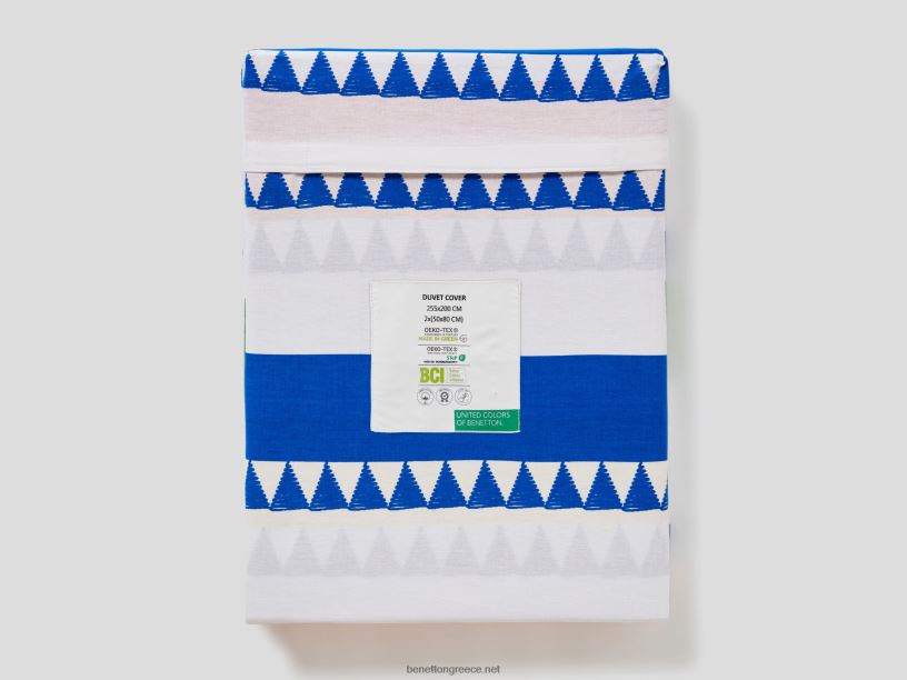 παπλωματοθήκη 255x200 cm και δύο μαξιλαροθήκες J8TLD5971 Benettonγαλάζιο