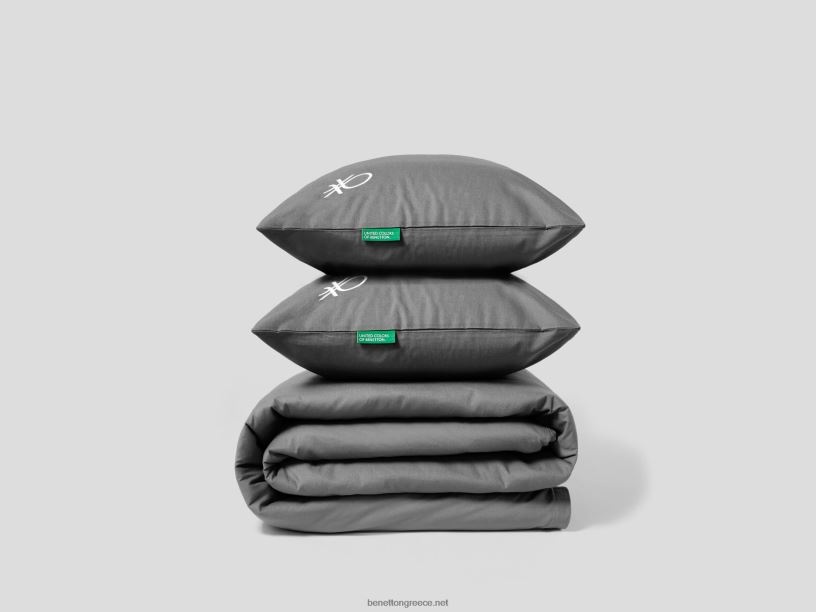 αναστρέψιμο παπλωματοθήκη 255x200 cm και δύο μαξιλαροθήκες J8TLD5973 Benettonγκρί