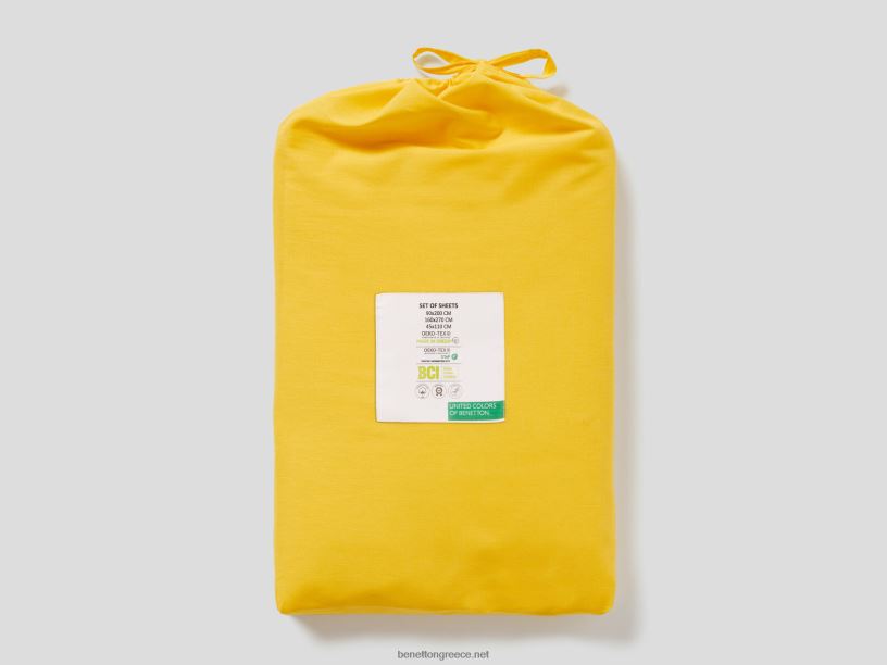 σεντόνι 160x270 εκ J8TLD3369 Benettonκίτρινος