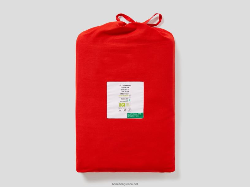 σεντόνι 160x270 εκ J8TLD3370 Benettonτο κόκκινο