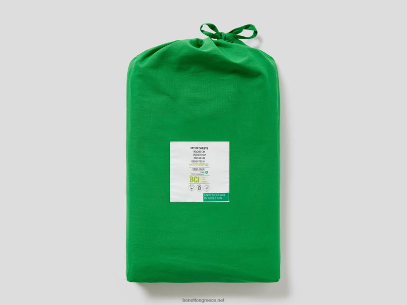 σεντόνι 160x270 εκ J8TLD6014 Benettonπράσινος