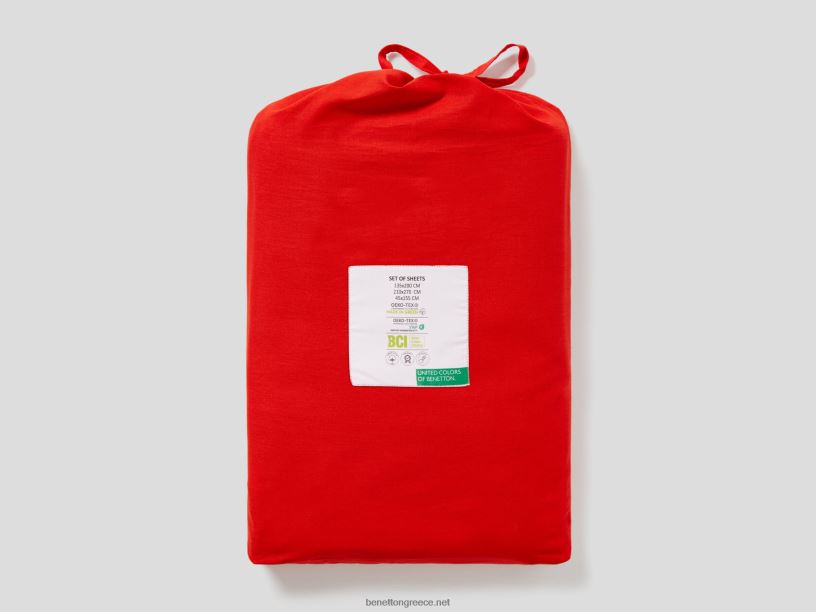 σεντόνι 210x270 εκ J8TLD6004 Benettonτο κόκκινο
