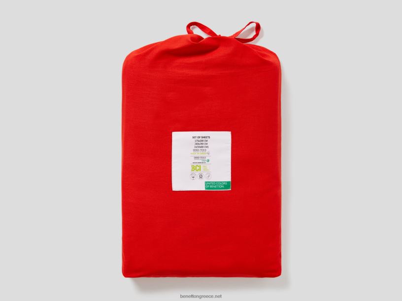 σεντόνι 260x290 εκ J8TLD6001 Benettonτο κόκκινο