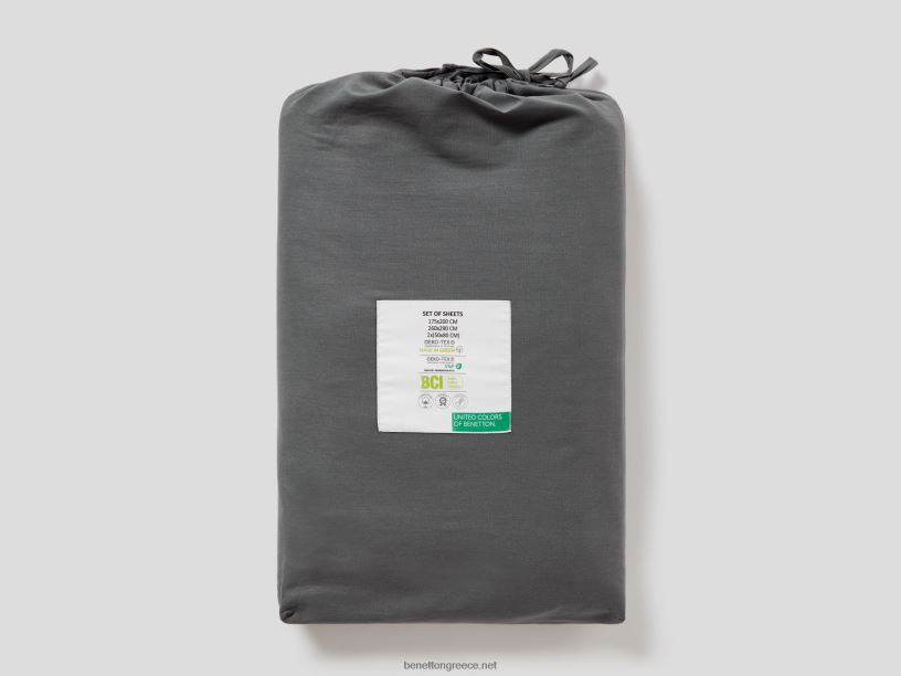 σεντόνι 260x290 εκ J8TLD6003 Benettonσκούρο γκρίζο