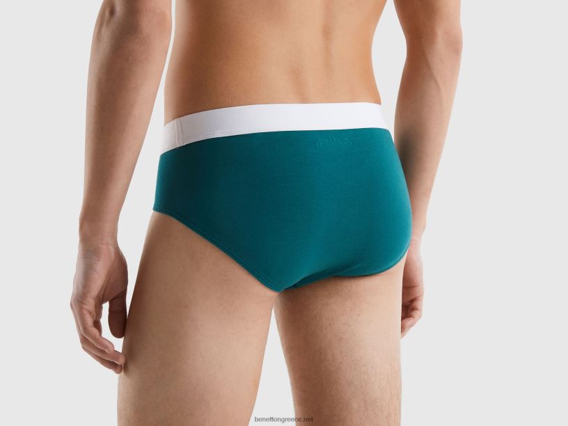 εσώρουχα από ελαστικό βιολογικό βαμβάκι J8TLD1589 Benetton άνδρες σκούρο πράσινο