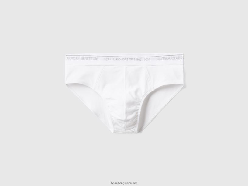 εσώρουχα από ελαστικό βιολογικό βαμβάκι J8TLD1621 Benetton άνδρες άσπρο